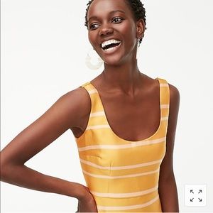 J. Crew Scoopneck Midi Dress in Jacquard Stripe